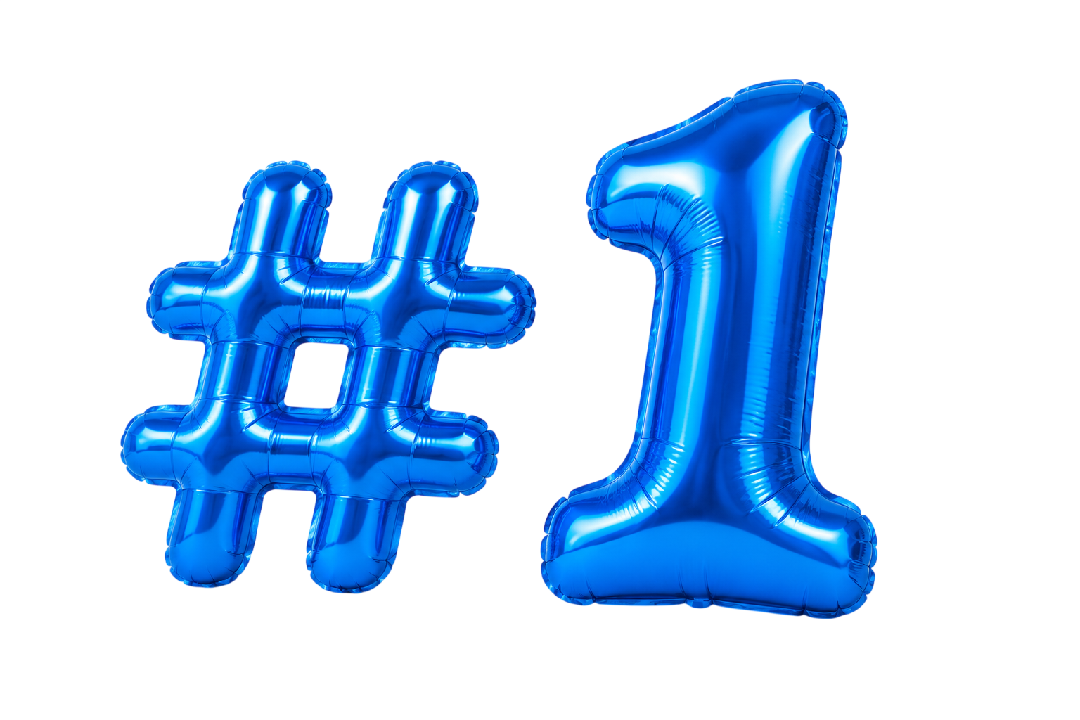 Blue number one balloon